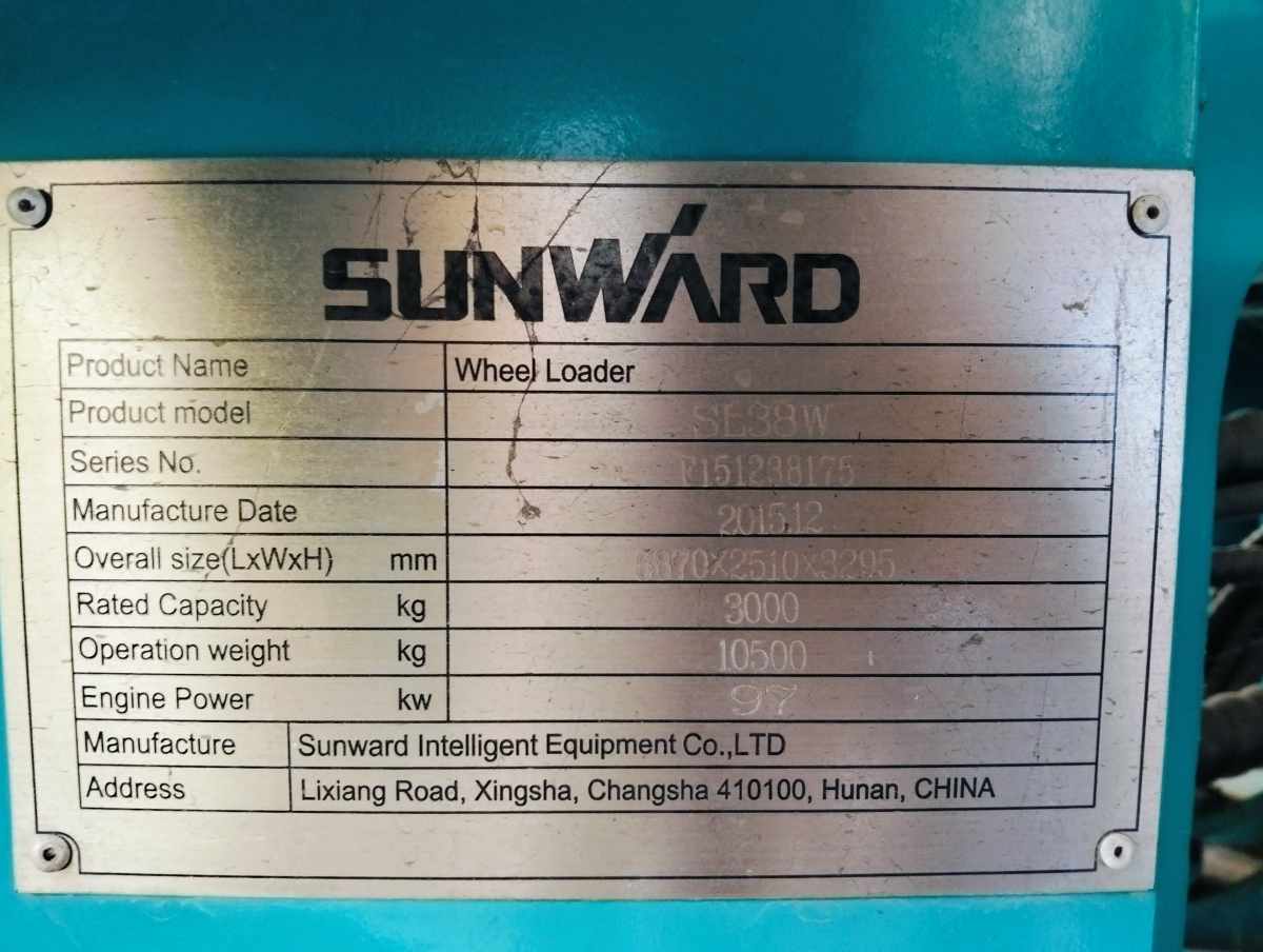 SUNWARD Wheel Loader SL38W