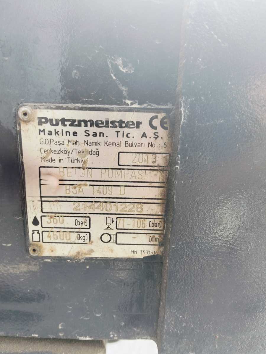 PUTZMEISTER Stationary Concrete Pump BSA 1409D